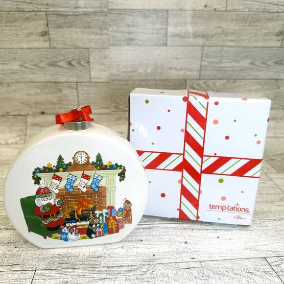 Brand NIB temptations by tara Ceramic Christmas Ornament Reindeer Chow Recipe - Picture 1 of 3